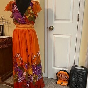 Vibrant Floral Maxi Dress